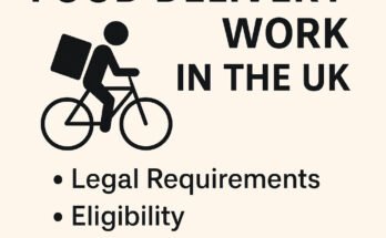 Food delivery work in the UK
